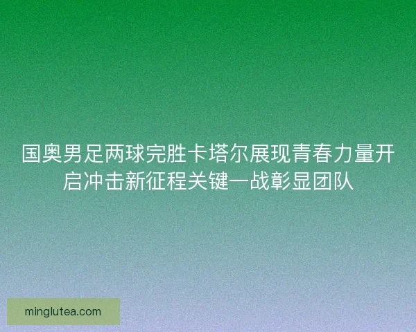 国奥男足两球完胜卡塔尔展现青春力量开启冲击新征程关键一战彰显团队
